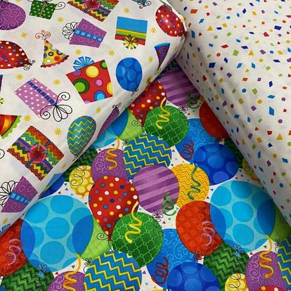 Novelty fabrics often are based on specific themes.  Sports, animals, donuts and cupcakes are some of the fabrics you will find in the Affinity For Quilts Novelty Fabric section.