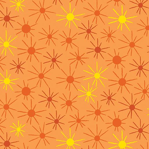 Benartex Fabrics Stitchy Sunny Day Medium Orange  13265-37