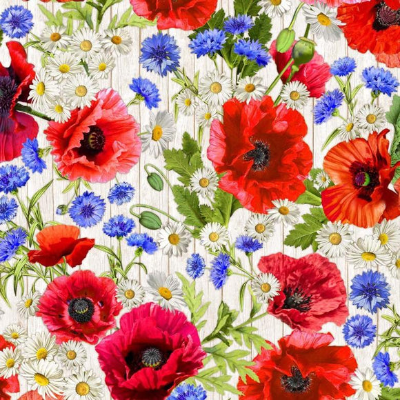 Michael Miller Fabrics Summer Wildflowers Wild  Summer Cream   DCX11773-CREM_D