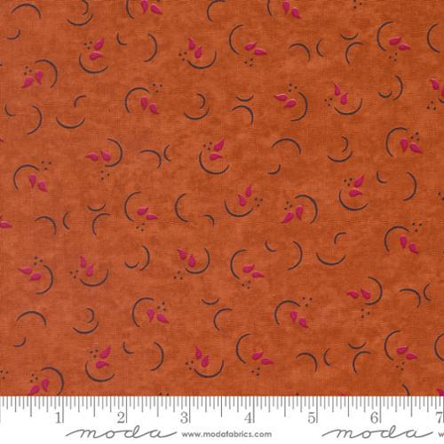 Moda Fabrics In Bloom Curves  Tiger Lily   6943 15