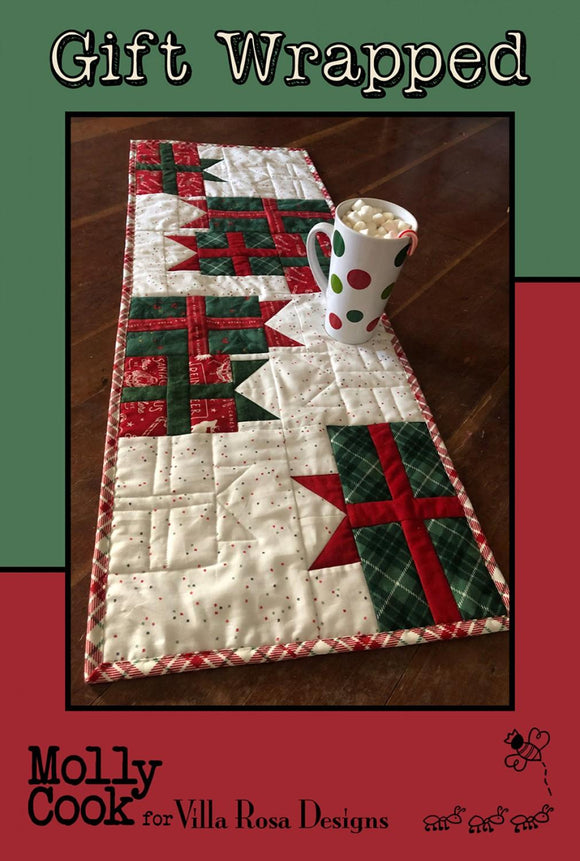 Gift Wrapped Quilt Runner finished size 14