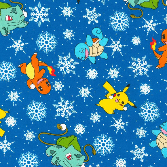 Robert Kaufman Fabrics Pikachu's Holiday Blue AOPD-21801-4