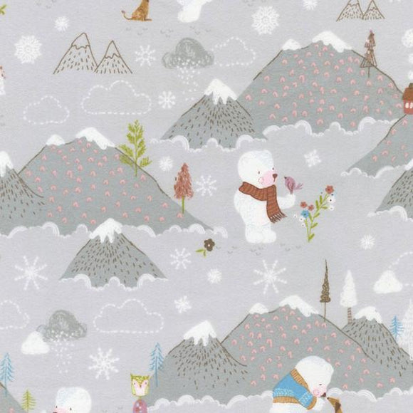 Robert Kaufman Fabrics Winter Days Flannel Haze  21747-410