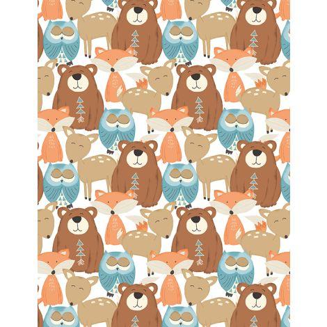 Wilmington Prints Winsome Critters Packed Critters Multi 3060-36253-128
