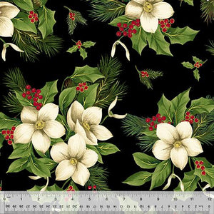 Windham Fabric 108" Wide Christmas Blooms Quilt Backing 53580W-1
