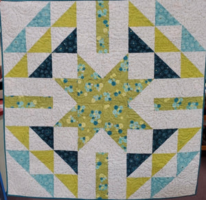 Burn Bright Quilt Kit finished size 40" x 40" pattern by Modernly Morgan