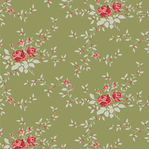 Tilda Fabrics Merry Little Christmas Blender Noel Moss TIL110145