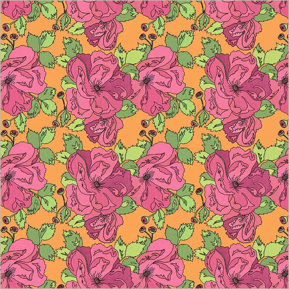 Windham Fabrics Flowers on Main Petal and Pollen Sunset 54892-6