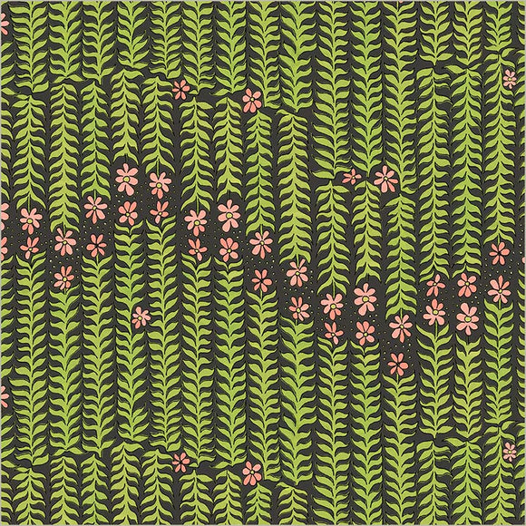 Windham Fabrics Flowers on Main Stem to Stem Charcoal 54893-3