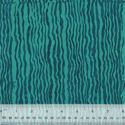 Windham Fabrics Strawberry Lane Seagrove Stripe Peacock, Batik 744Q-9