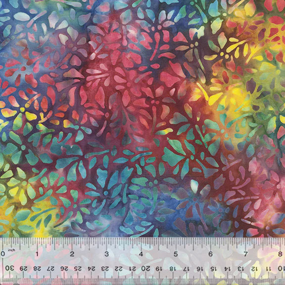 Windham Fabrics Wild Thing, Wildflowers, Sunset  Batik  9204Q-3