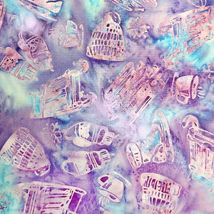 All Minnesota Shop Hop Batik SH185-535 / Tossed Sleds-Blue Sapphire
