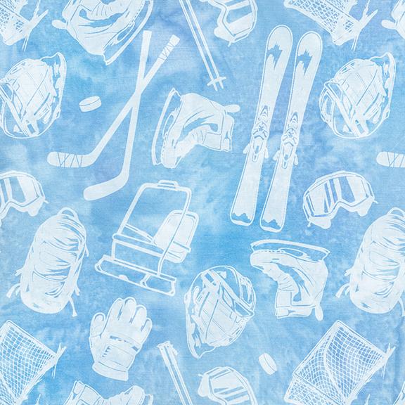 All Minnesota Shop Hop Batik SH187-510 / Tossed Skating-Blue Sky