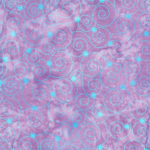 All Minnesota Shop Hop Batik SH189-420 / Snowflake Scroll-Purple Urchin