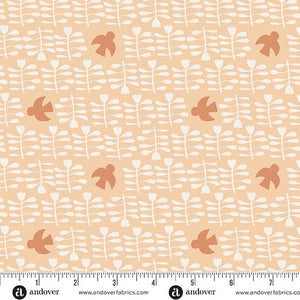 Andover Fabrics Conway Cottage Apricot Amongst the Flowers    A-1417-O