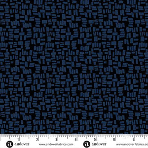 Andover Fabrics Conway Cottage Black  Cobblestone    A-1421-K