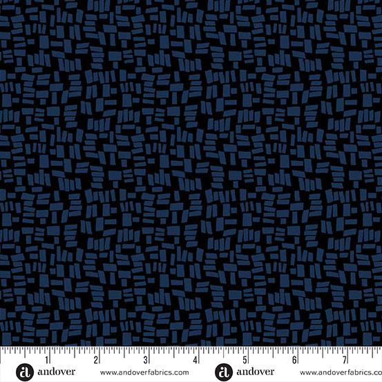Andover Fabrics Conway Cottage Black  Cobblestone    A-1421-K