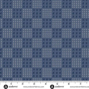 Andover Fabrics Conway Cottage Blue Flower Box    A-1419-B