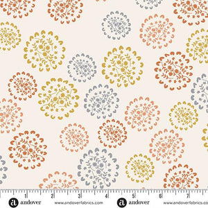Andover Fabrics Conway Cottage  Chalk Bunches   A-1415-L