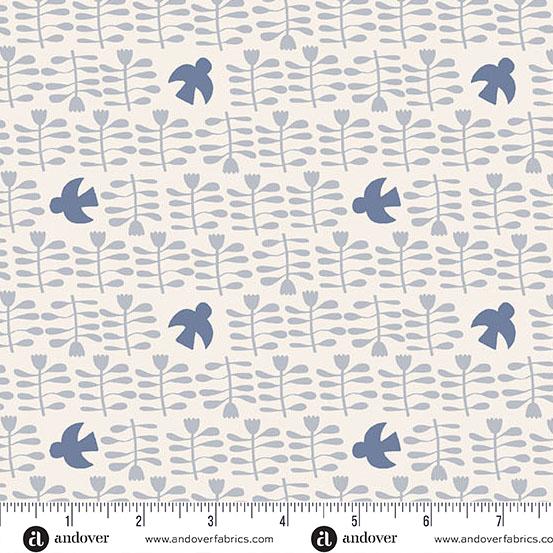 Andover Fabrics Conway Cottage Oat Amongst the Flowers    A-1417-L