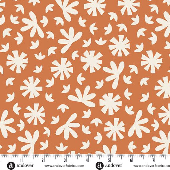 Andover Fabrics Conway Cottage Rust   Meadow   A-1416-O