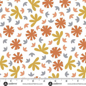 Andover Fabrics Conway Cottage White  Meadow   A-1416-L