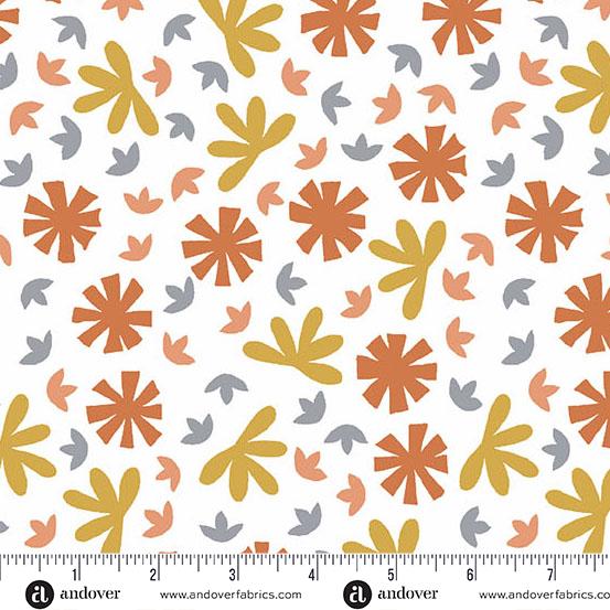Andover Fabrics Conway Cottage White  Meadow   A-1416-L