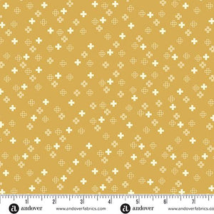 Andover Fabrics Conway Cottage Yellow  Plus Point    A-1418-Y