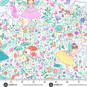Andover Fabrics Fairy Dust White Magic Garden MU-049-W