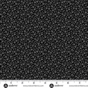 Andover Fabrics Pumpkin Licorice  Droopy  Floral  A-1105-K