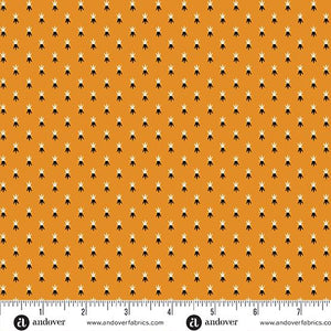 Andover Fabrics Pumpkin Licorice Pumpkin Starburst  A-1106-O