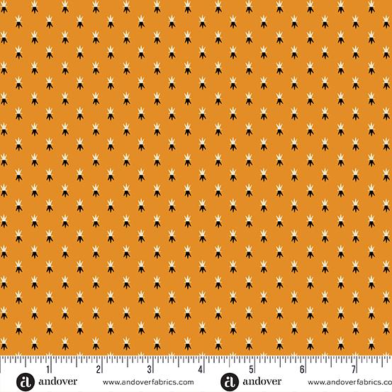 Andover Fabrics Pumpkin Licorice Pumpkin Starburst  A-1106-O
