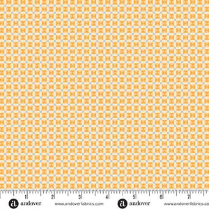 Andover Fabrics Pumpkin Licorice Whipped Cream Triangle Checkerboard A-1107-L
