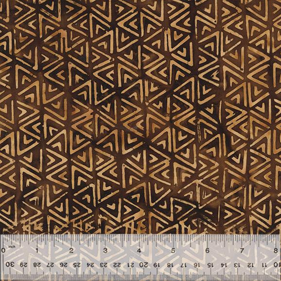 Anthology Fabrics Angles Carnelian  Angles  Brown  Batik 2502Q-X
