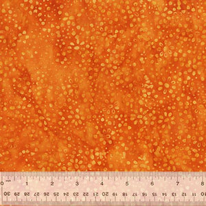 Anthology Fabrics JDJ  Daisy Dots  Dutch Orange  Batik 878Q-2