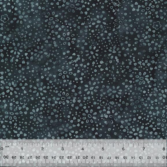 Anthology Fabrics JDJ  Daisy Dots  Shades of Grey  Batik 878Q-13