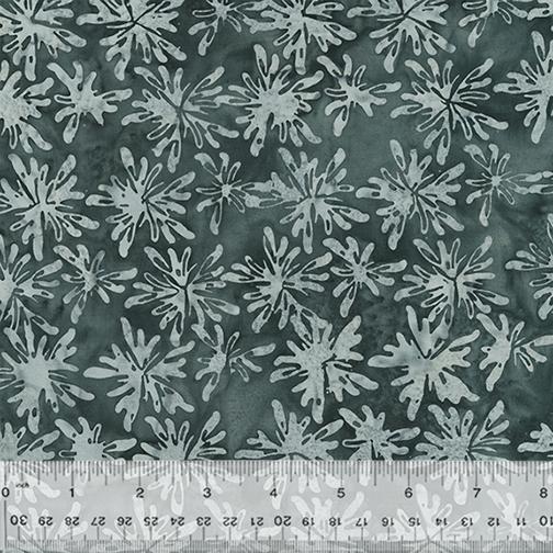 Anthology Fabrics Noir Batik Blooms Charcoal 2540Q-X