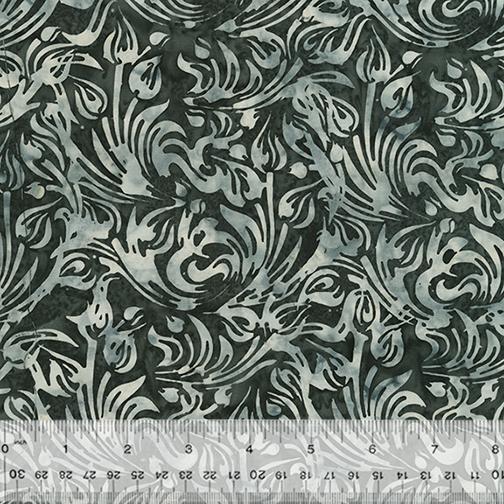 Anthology Fabrics Noir Batik Tulips Noir 2545Q-X