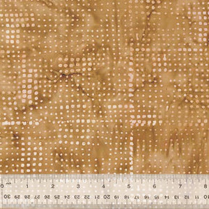 Anthology Fabrics Squared Carnelian  Squared  Cashew  Batik 2507Q-X
