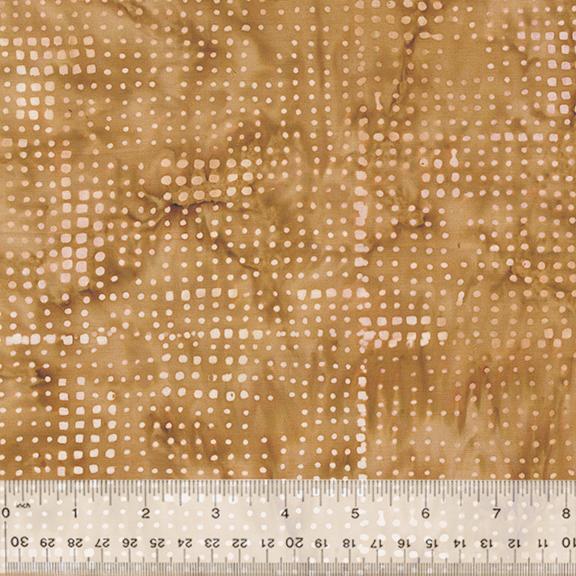 Anthology Fabrics Squared Carnelian  Squared  Cashew  Batik 2507Q-X