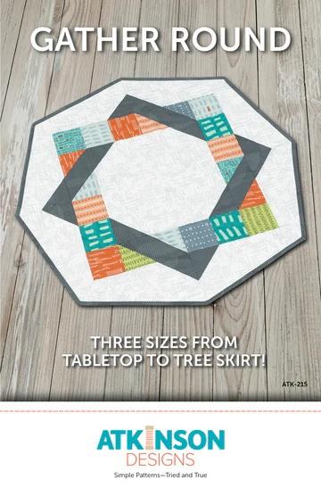 Atkinson Designs Gather Round Table Top to Tree Skirt Pattern - Three Sizes