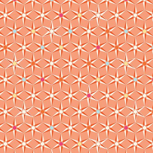 Benartex Fabric Cityscape Day Star Apricot    1712623