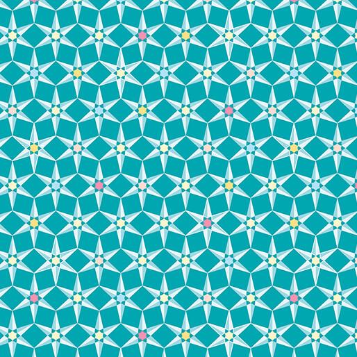 Benartex Fabric Cityscape Day Star Teal    1712684