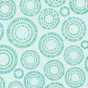 Benartex Fabric Cityscape Day Traffic Circle  Aqua    1712724