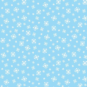 Benartex Fabrics Arctic Friends Frosty Flakes Light Blue  1453553B