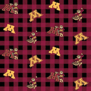 Benartex Fabrics NCAA- Minnesota Gophers Buffalo Plaid  MIN1178