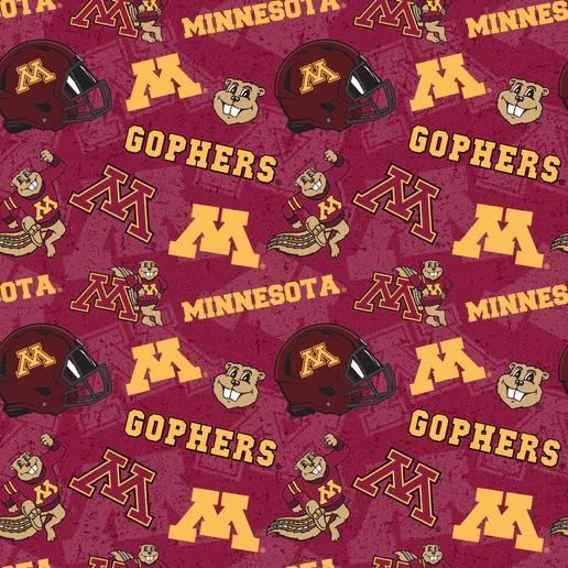Benartex Fabrics NCAA- Minnesota Gophers Tone on Tone  MIN1178