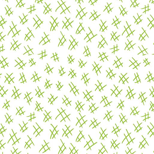 Benartex Fabrics Stitchy Hashtags Lime/White 13263-40