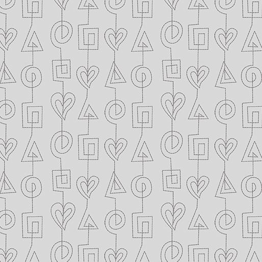 Benartex Fabrics Stitchy Stitches Grey 13264-08