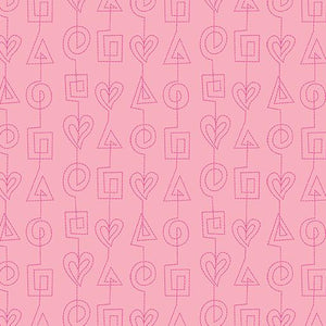 Benartex Fabrics Stitchy Stitches Pink 13264-21